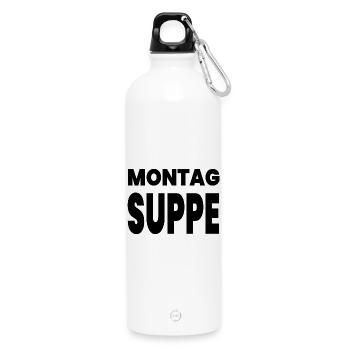 Soup - Water Bottle with carabiner 750 ml - white - Front