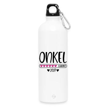 Oncle 2027 barre de chargement cardiaque - Gourde en inox avec mousqueton 750 ml - blanc - Devant