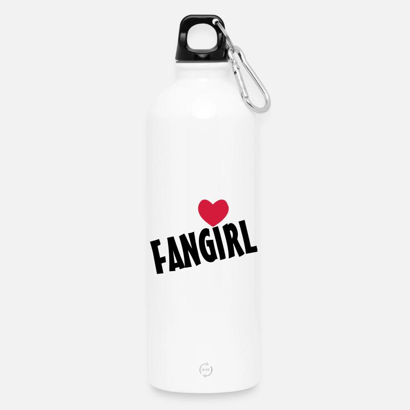 Fangirl - Water Bottle with carabiner 750 ml - white