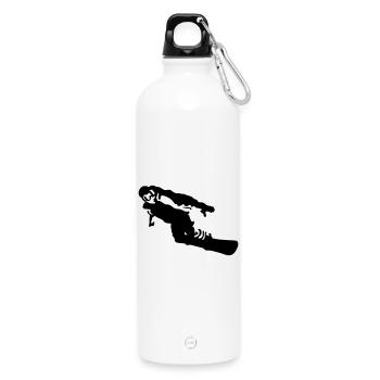 snowboarder - Gourde en inox avec mousqueton 750 ml - blanc - Devant