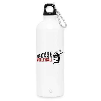 Evolution Volleyball - Trinkflasche mit Karabiner 750 ml - Weiß - Vorne
