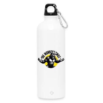 Gorille Rugissant - Gourde en inox avec mousqueton 750 ml - blanc - Devant