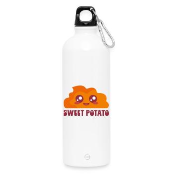 Patate douce dessin animé mignon - Gourde en inox avec mousqueton 750 ml - blanc - Devant