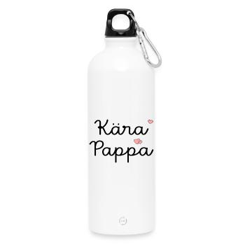 Dear Dad, - Water Bottle with carabiner 750 ml - white - Front