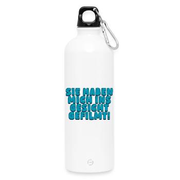 Sie haben mich ins Geischt - Trinkflasche mit Karabiner 750 ml - Weiß - Vorne