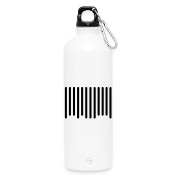 code barres - Gourde en inox avec mousqueton 750 ml - blanc - Devant