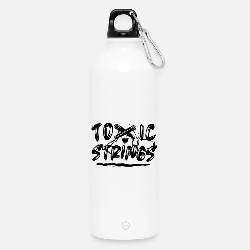 Toxic Strings - Water Bottle with carabiner 750 ml - white