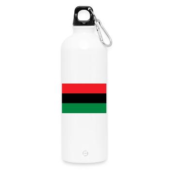 Drapeau de l’UNIA - Alliance Panafricaine Afrique - Gourde en inox avec mousqueton 750 ml - blanc - Devant
