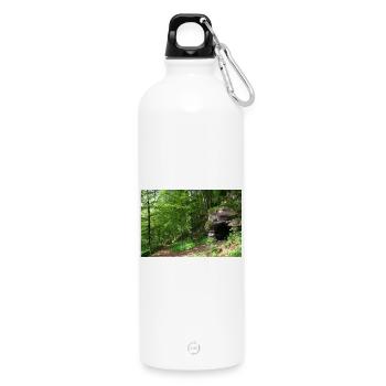 Nord de la Forêt-Noire / Grotte forestière - Gourde en inox avec mousqueton 750 ml - blanc - Devant