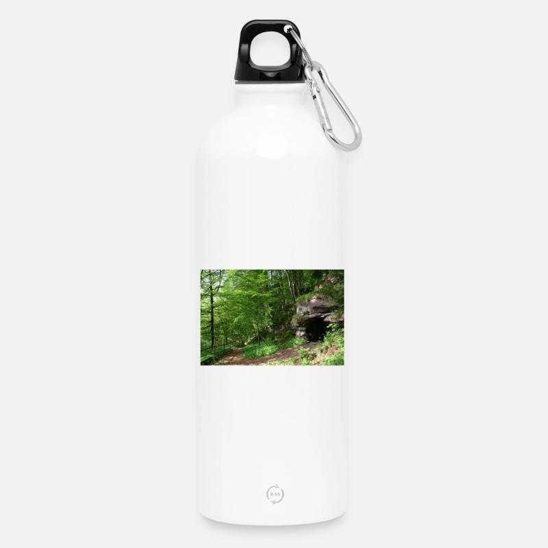 Foresta Nera Settentrionale / Grotta della Foresta - METALLIC Borraccia con moschettone 750 ml - bianco