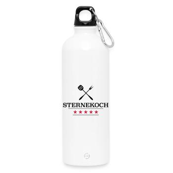 Cadeaux amusants pour le chef - Gourde en inox avec mousqueton 750 ml - blanc - Devant