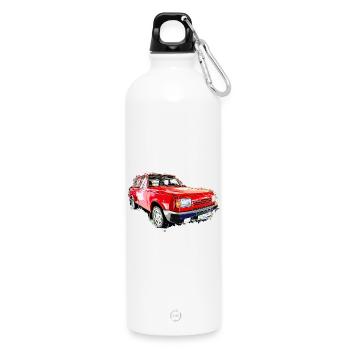 Voiture de collection de la RDA - Gourde en inox avec mousqueton 750 ml - blanc - Devant