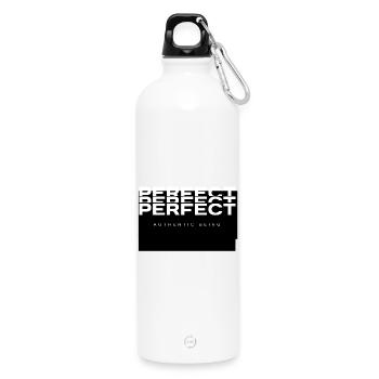 Perfect Identity Bold Typography - Water Bottle with carabiner 750 ml - white - Front