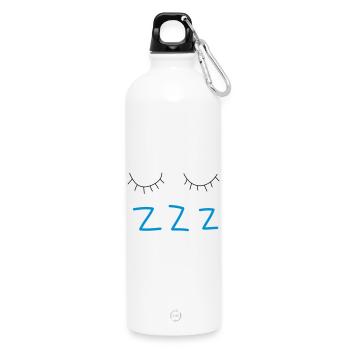 sleep - Water Bottle with carabiner 750 ml - white - Front