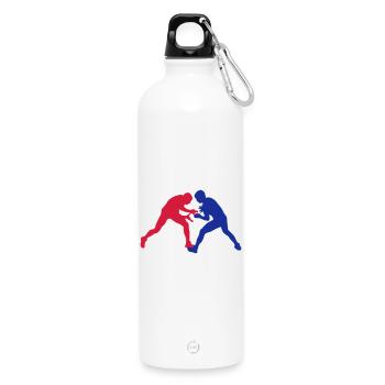 lutte gréco-romaine - Gourde en inox avec mousqueton 750 ml - blanc - Devant
