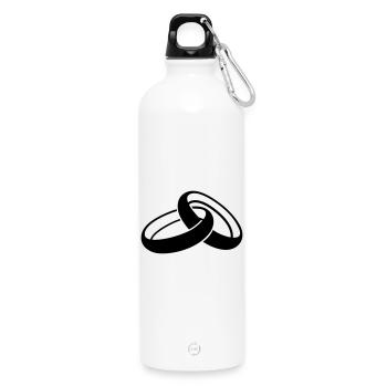 Hochzeit - Trinkflasche mit Karabiner 750 ml - Weiß - Vorne