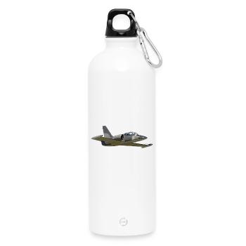 L-39 - Water Bottle with carabiner 750 ml - white - Front