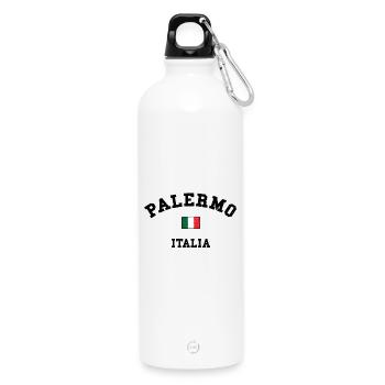 Palerme Italie - Gourde en inox avec mousqueton 750 ml - blanc - Devant