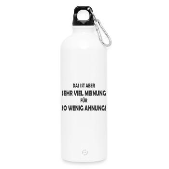 lustiger Spruch lustige Sprüche Humor Maske Idee - Trinkflasche mit Karabiner 750 ml - Weiß - Vorne