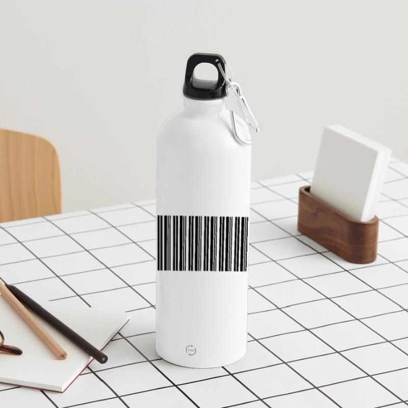 Barcode Barcode Nerd IT Technology Design Water Bottle with carabiner 750 ml