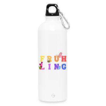 Spring - Season - Water Bottle with carabiner 750 ml - white - Front