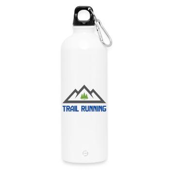 Trail Running - Water Bottle with carabiner 750 ml - white - Front