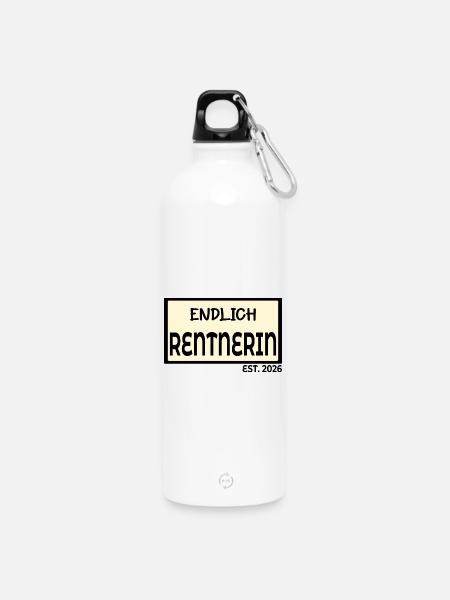 Oma Rentnerin - Rente 2026 - Trinkflasche mit Karabiner 750 ml - Weiß