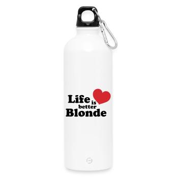 Blonde Life - Trinkflasche mit Karabiner 750 ml - Weiß - Vorne