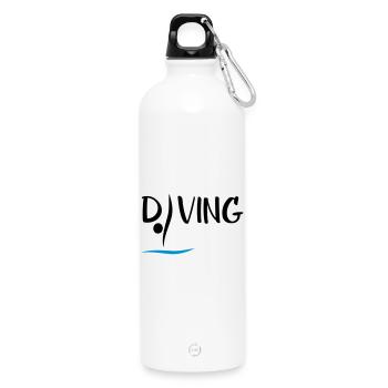 High diving - Water Bottle with carabiner 750 ml - white - Front