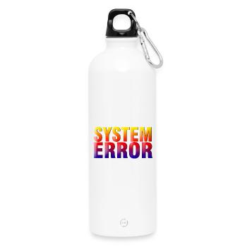 System Error Gradient - Water Bottle with carabiner 750 ml - white - Front