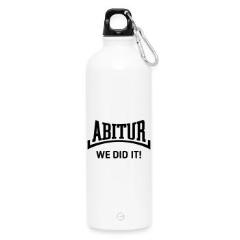 Abitur – On l’a fait ! (Promotion / Concave / B) - Gourde en inox avec mousqueton 750 ml - blanc - Devant