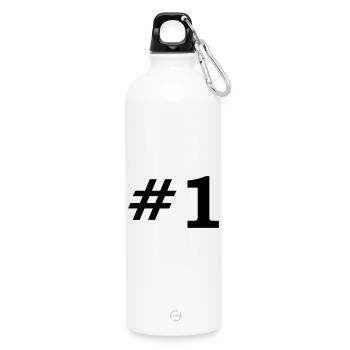 Number One - Water Bottle with carabiner 750 ml - white - Front