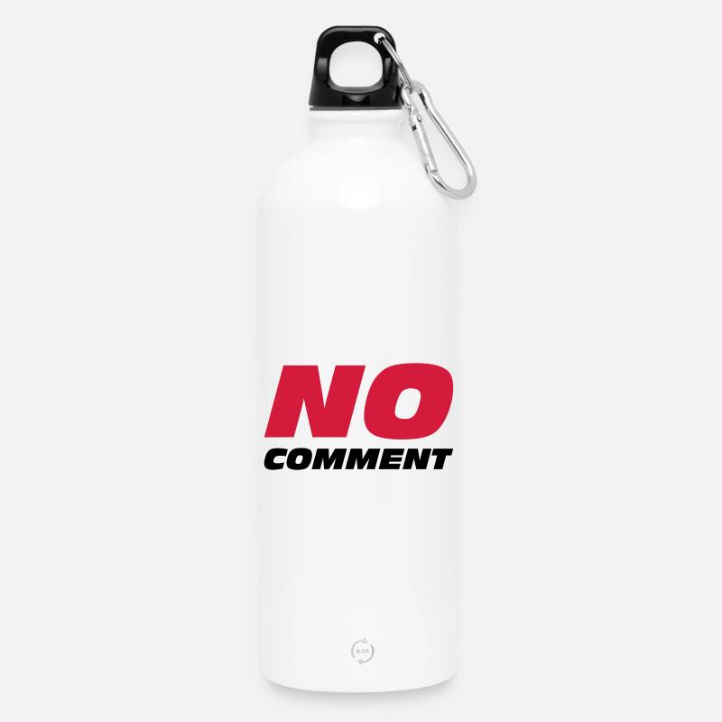 No Comment - Gourde en inox avec mousqueton 750 ml - blanc