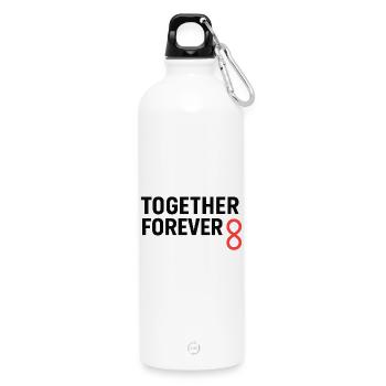 Unity Infinity Verbindungsdesign - Trinkflasche mit Karabiner 750 ml - Weiß - Vorne