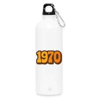 1970 – L'Essence Rétro Vintage - Water Bottle with carabiner 750 ml - white - Front