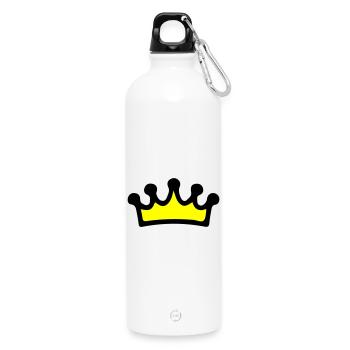 Crown Symbol - Water Bottle with carabiner 750 ml - white - Front