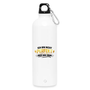 Perfect - Water Bottle with carabiner 750 ml - white - Front