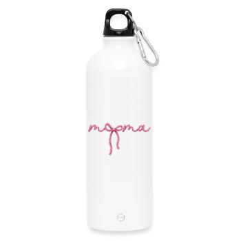 Mama Schleife  - Trinkflasche mit Karabiner 750 ml - Weiß - Vorne