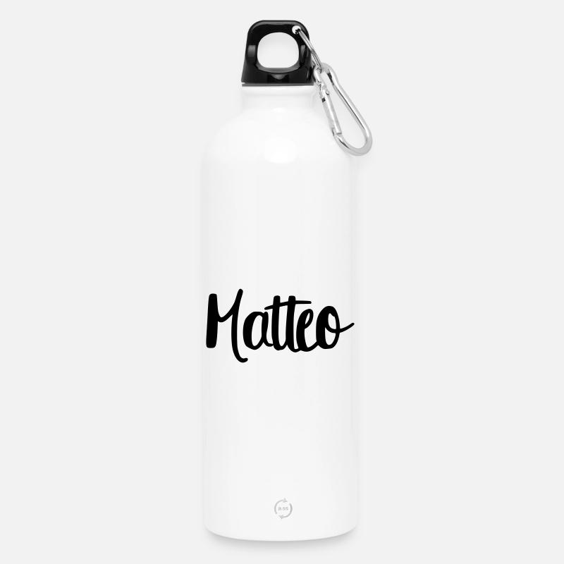 Matteo - Gourde en inox avec mousqueton 750 ml - blanc