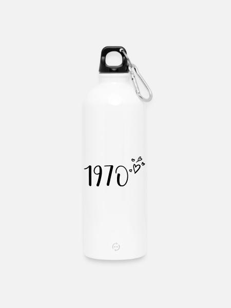 1970 - Trinkflasche mit Karabiner 750 ml - Weiß