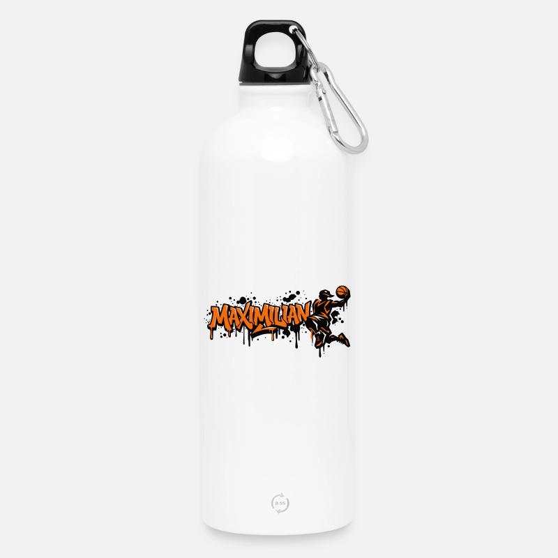 Maximilian Graffiti Dunk - Trinkflasche mit Karabiner 750 ml - Weiß