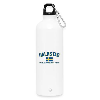 Halmstad fait partie du Royaume de Suède - Gourde en inox avec mousqueton 750 ml - blanc - Devant