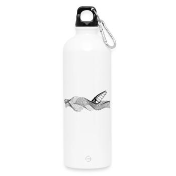 Véliplanchiste sur structure de vagues - Gourde en inox avec mousqueton 750 ml - blanc - Devant
