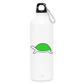 Schildkröte - Trinkflasche mit Karabiner 750 ml - Weiß - Vorne