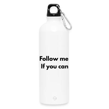 Follow me if you can - Gourde en inox avec mousqueton 750 ml - blanc - Devant