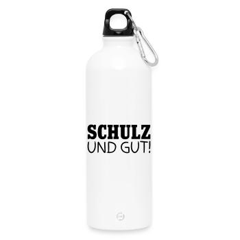 Schulz und gut - Trinkflasche mit Karabiner 750 ml - Weiß - Vorne
