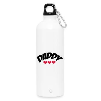Daddy - Water Bottle with carabiner 750 ml - white - Front