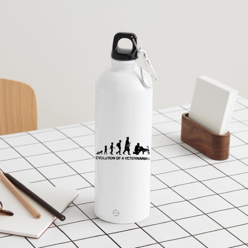 Evolution eines Tierarztes Trinkflasche mit Karabiner 750 ml