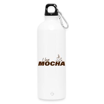 J’ADORE LE MOKA - Gourde en inox avec mousqueton 750 ml - blanc - Devant