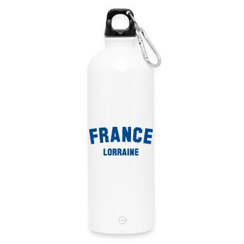 LORRAINE Lothringen France Frankreich - Trinkflasche mit Karabiner 750 ml - Weiß - Vorne